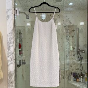 Club Monaco Swiss Dot Midi Dress